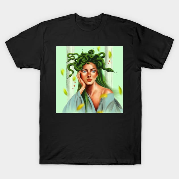 Medusa T-Shirt by Fatchilart